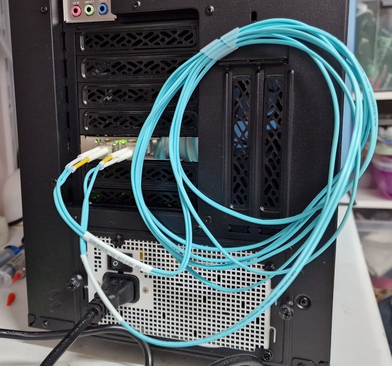 Fiber "Loopback" configuration between port 0(xge0) and 1(xge1)